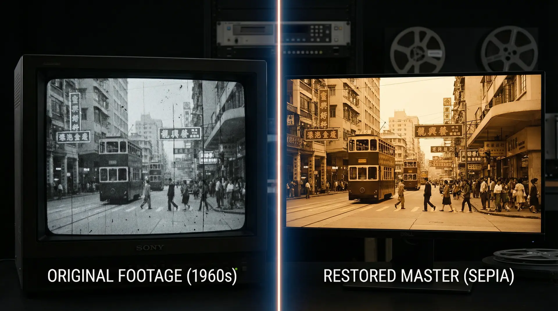 AI修复技术对比 - 玩偶姐姐 影像修复前后效果